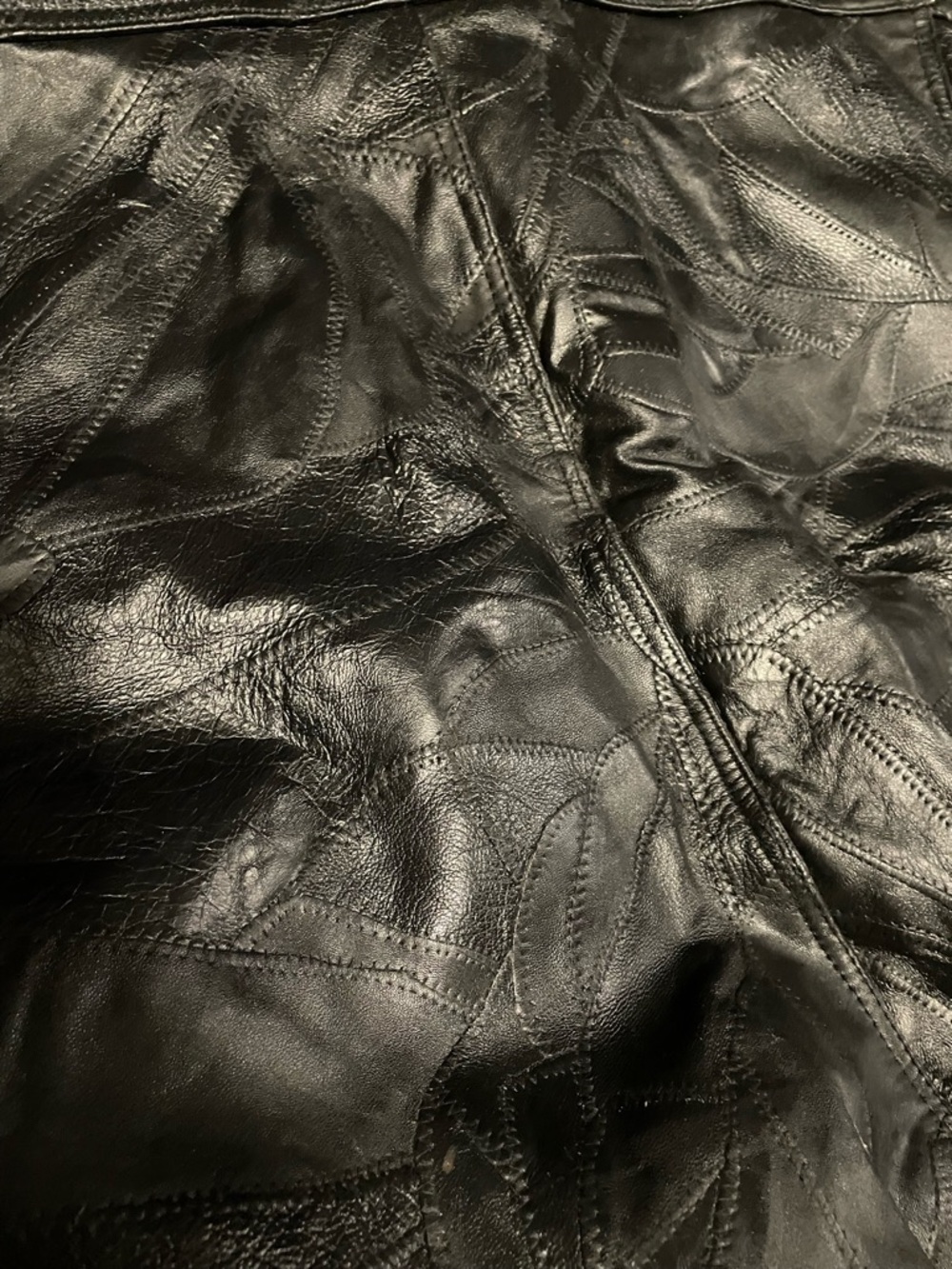 Vintage Maxam Brand Genuine Leather Top Grain Lambskin Black Full Zip Large - Picture 9 of 13